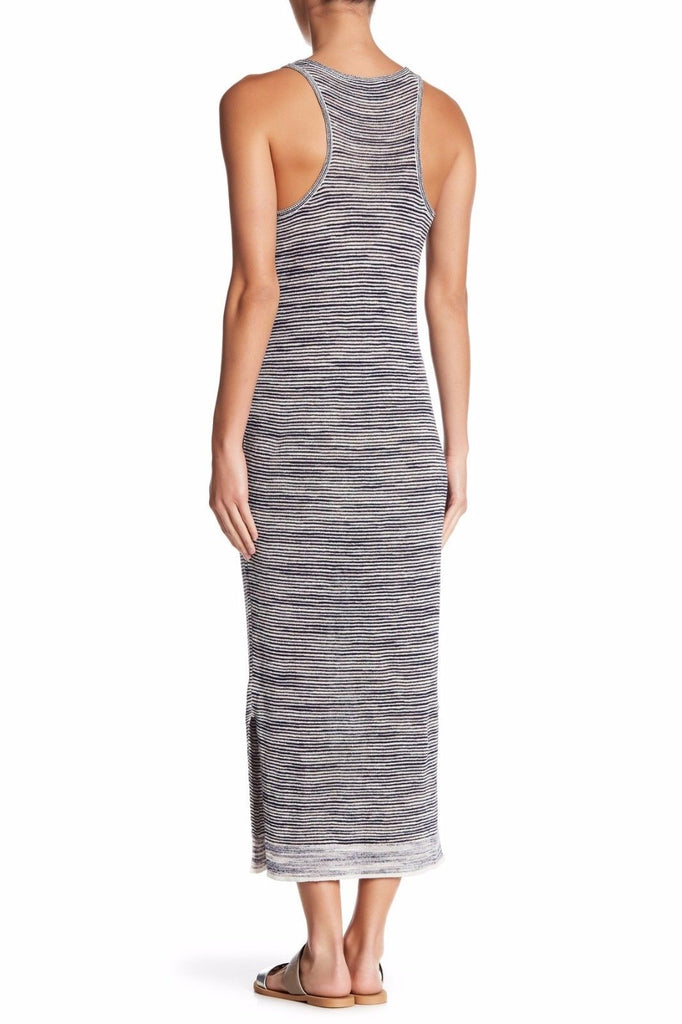 Theory Intrella Space Dye Striped Linen Blend Maxi Dress, Echo Multi