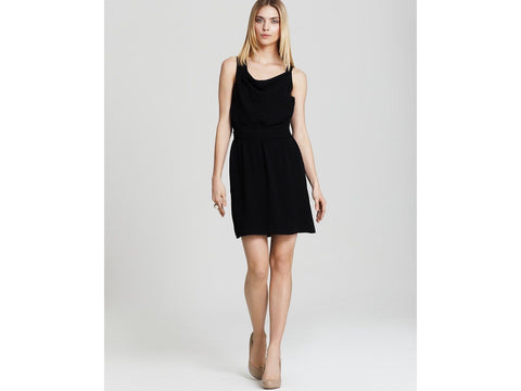 Theory Petteri Rosina Crepe Cold Shoulder Top, Black