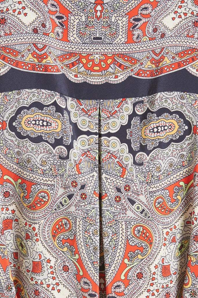 Theory Maraseille Premont Printed Tie-Back Silk Blouse, Multi