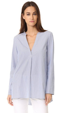 Theory Petteri Rosina Crepe Cold Shoulder Top, Black