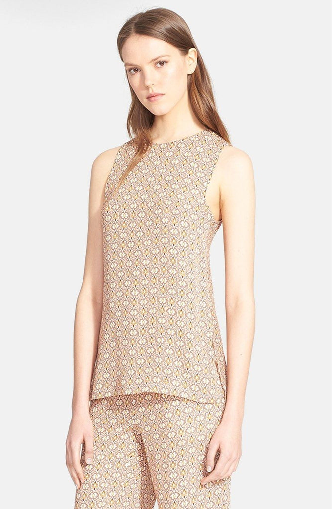Theory Sharlia Foulard Print Sleeveless Silk Top, Nectar Multi