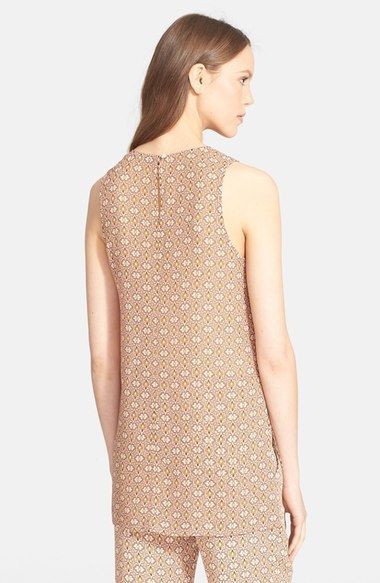 Theory Sharlia Foulard Print Sleeveless Silk Top, Nectar Multi