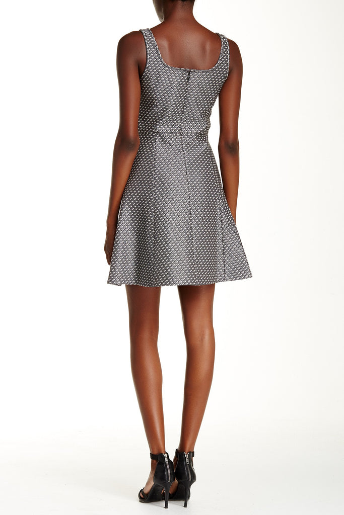 Theory Trekana LN Circuit Knit Sleeveless A-Line Dress, Grey Multi