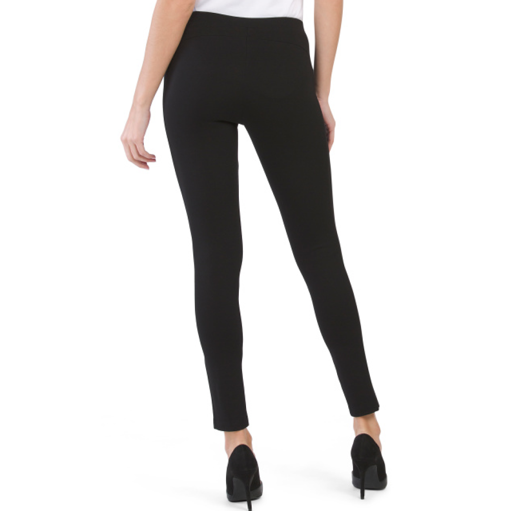 Theory Aurore Sabali Knit Seamed Stretch Leggings, Black