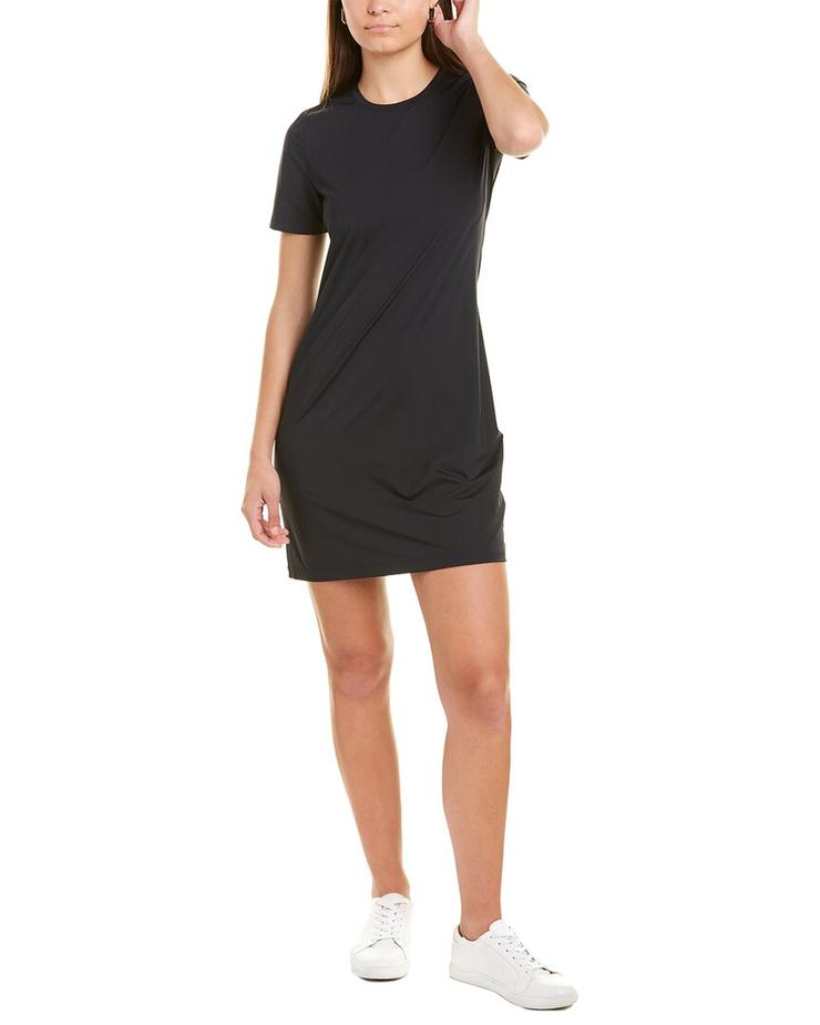 Theory 'Cherry B2' Short-Sleeve Travel Jersey Dress, Black