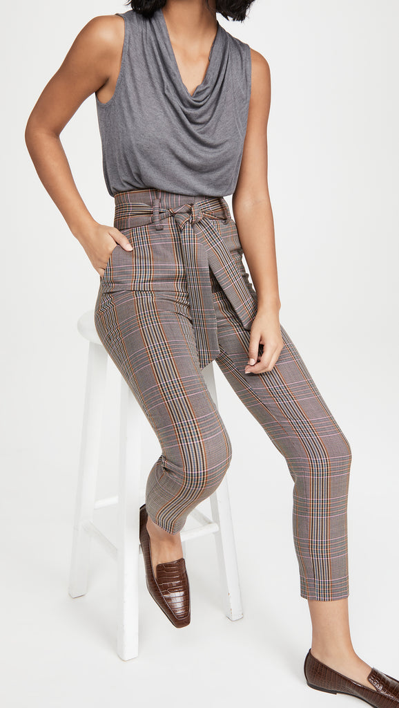 Theory Cowl Neck Sleeveless Fine-Knit Top, Charcoal Melange