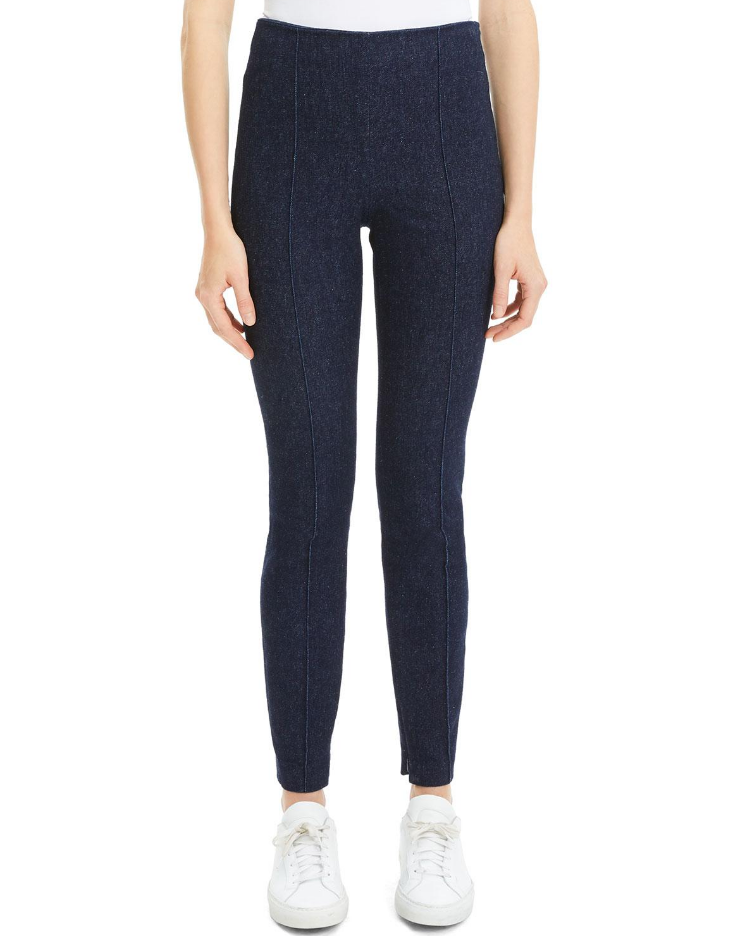 Theory Nep Denim High Rise Skinny Leggings, Indigo