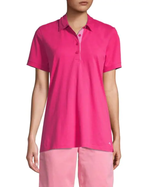 Tommy Bahama Tropicool Pique Polo Top, Bright Blush