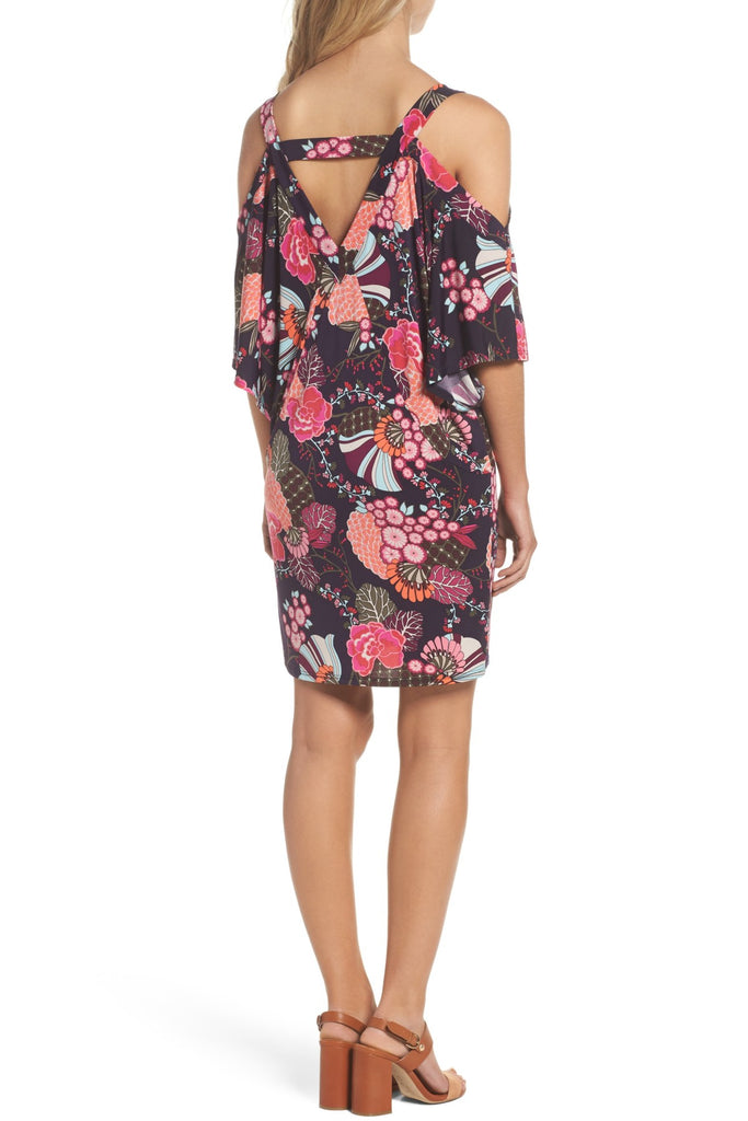 Trina Turk 'Catina' Cold Shoulder Printed Dress, Multi