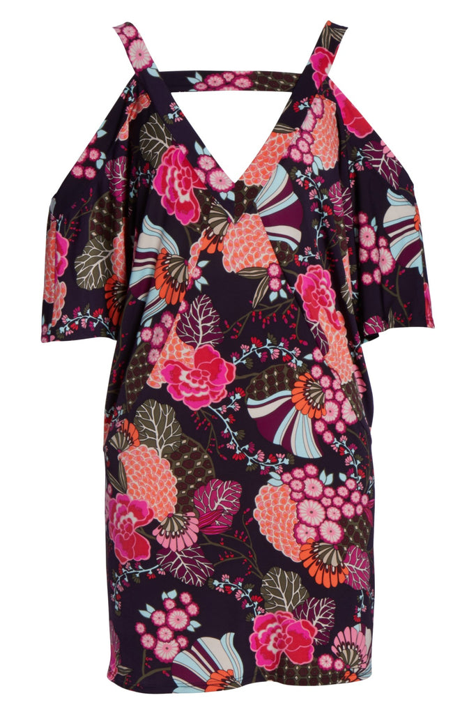 Trina Turk 'Catina' Cold Shoulder Printed Dress, Multi