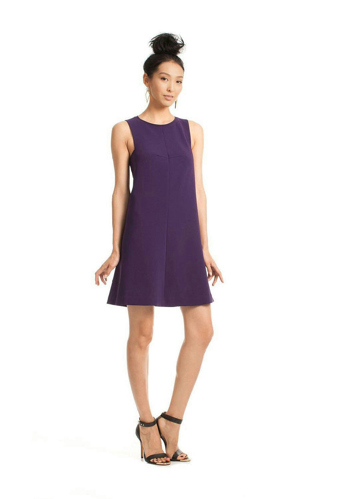 Trina Turk Lysett Crepe Sleeveless Shift Dress, Blackberry