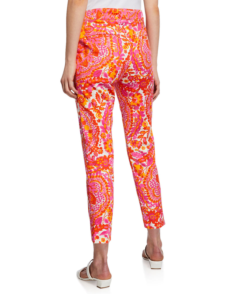 Trina Turk Moss 2 Floral-Print Crop Pants, Peony