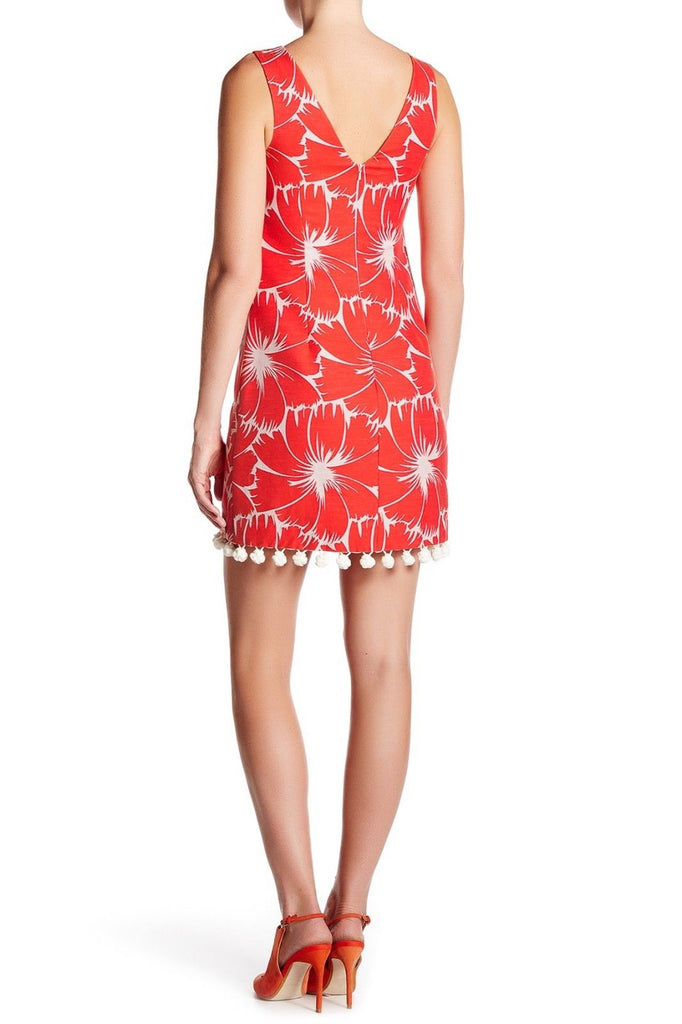 Trina Turk 'Pleasant' Large Floral Print Shift Dress, Coral/White