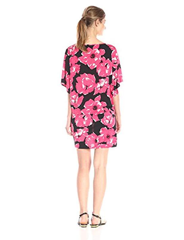 Trina Turk Presley Floral Poppy Print Jersey Shift Dress, Multi