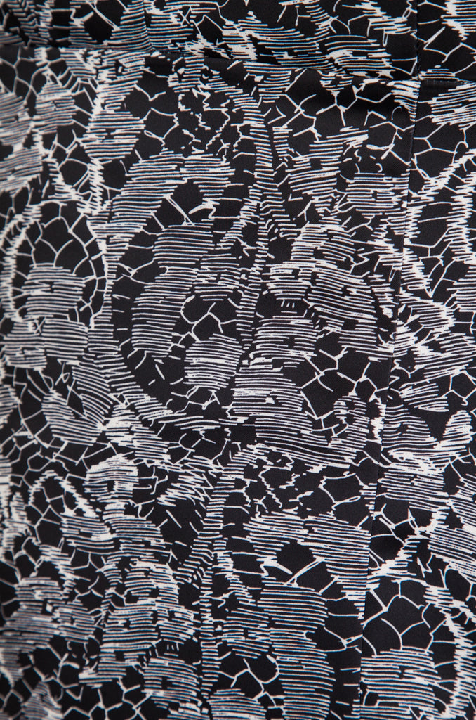 Trina Turk Quain Lace-Print Sleeveless Sheath Dress, Black/White