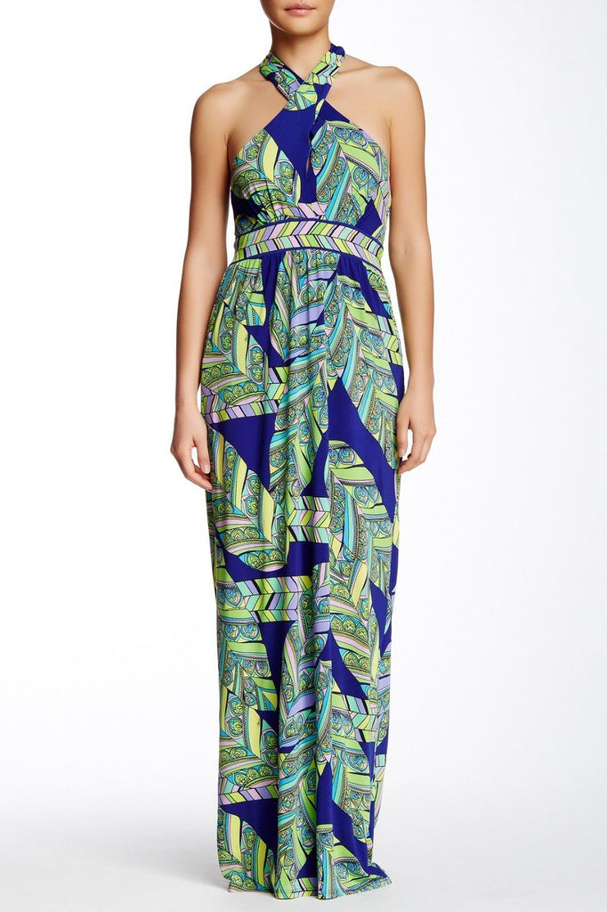 Trina Turk 'Tilly' Print Jersey Halter Maxi Dress, Multi