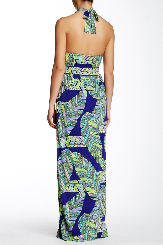 Trina Turk 'Tilly' Print Jersey Halter Maxi Dress, Multi