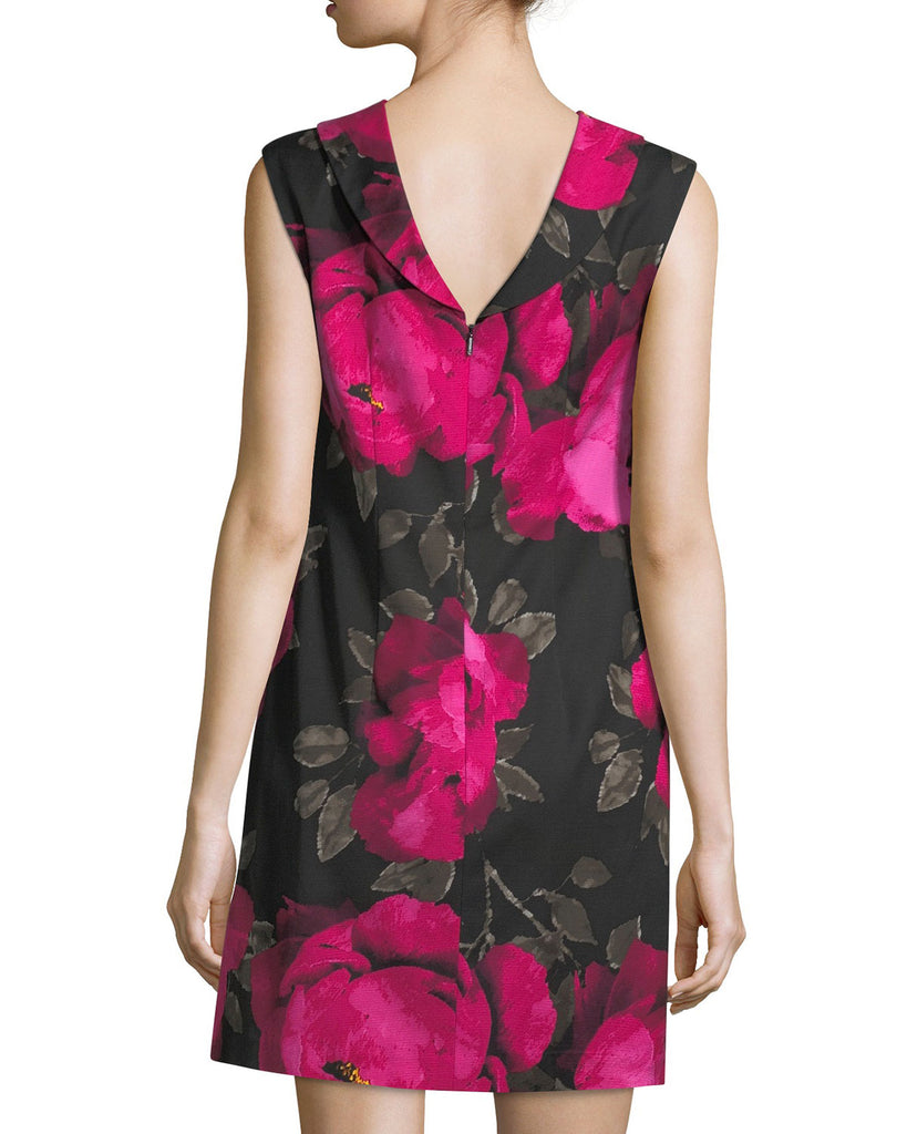 Trina Turk Wondrous Floral-Print Cowl-Neck Sheath Dress, Multi