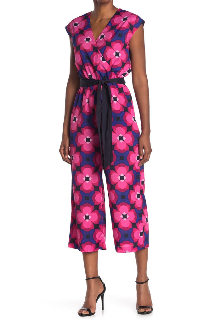 Trina Turk 'Benvolio' Printed Tie-Waist Cropped Jumpsuit, Multi