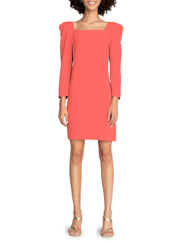 Trina Turk 'Blanche' Puff-Shoulder Sheath Dress, Cabana Cooler