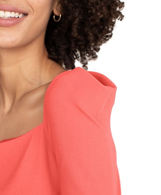 Trina Turk 'Blanche' Puff-Shoulder Sheath Dress, Cabana Cooler