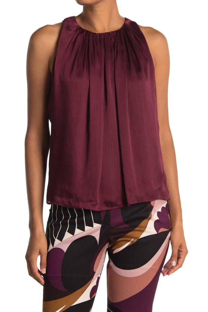 Trina Turk 'Cinsaut' Pleated Sleeveless Top, Brandywine