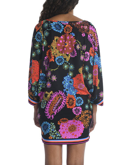 Trina Turk 'Electric Reef' Printed Swimsuit Cover-Up Tunic, Multi