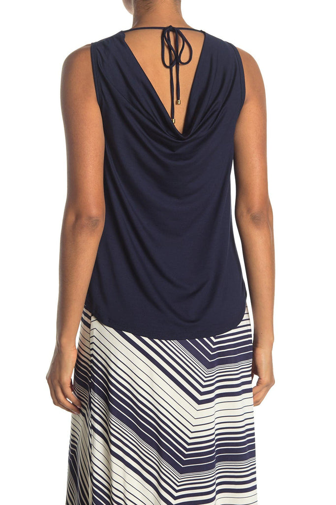 Trina Turk 'Ellie' Sleeveless Cowl-Neck Top, Indigo