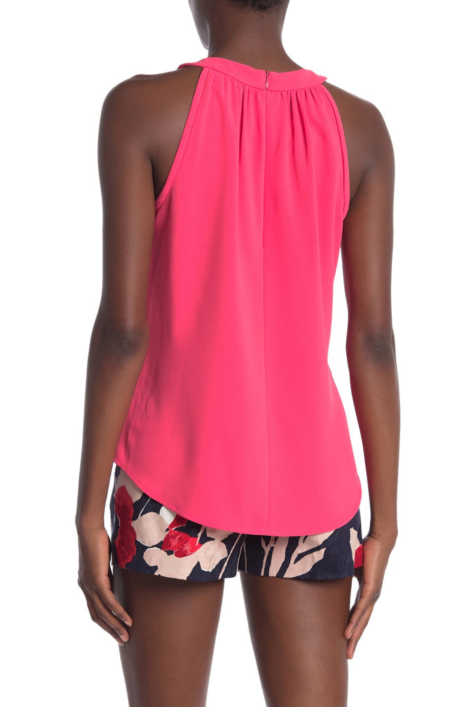 Trina Turk Embassy Sleeveless Crepe Top, Pink Grapefruit