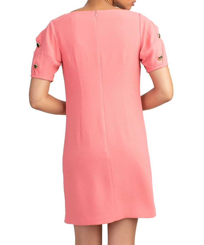 Trina Turk 'Lemonade' Crepe Sheath Dress, Ginger (Coral Pink)