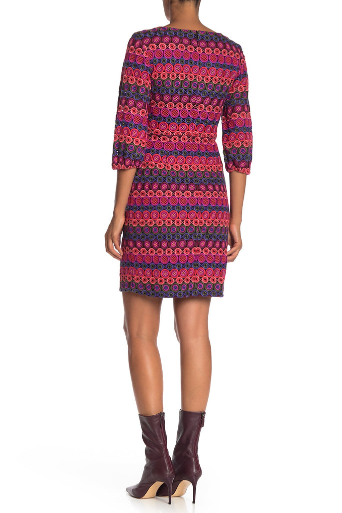 Trina Turk Nicole Embroidered Mesh Dress, Multicolor