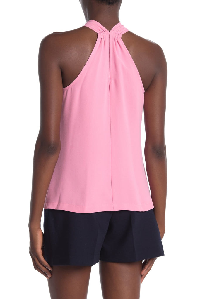 Trina Turk 'Non Stop' Sleeveless Crepe Halter Top, Blossom Pink