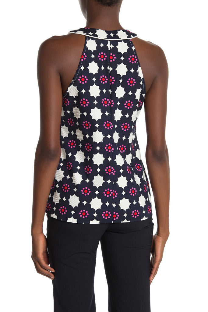 Trina Turk Coral Way Pua Kala Print Sleeveless Top, Indigo