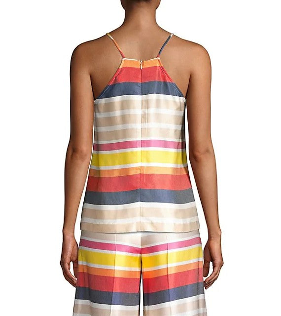 Trina Turk Shangri La Vina Striped Sleeveless Halter Top, Multi