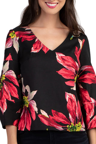 Trina Turk 'Pleasant' Large Floral Print Shift Dress, Coral/White
