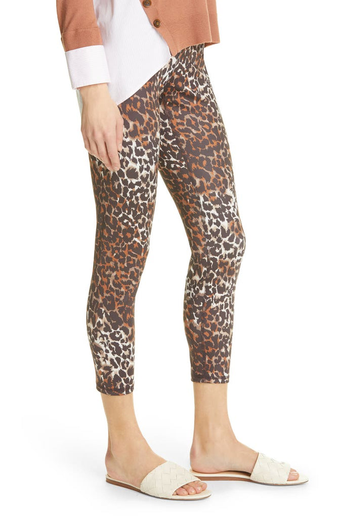 VERONICA BEARD Vilena Leopard Print High Waist Leggings, Brown Multi