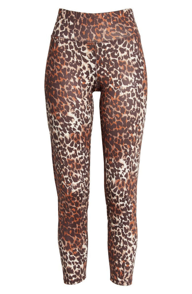 VERONICA BEARD Vilena Leopard Print High Waist Leggings, Brown Multi