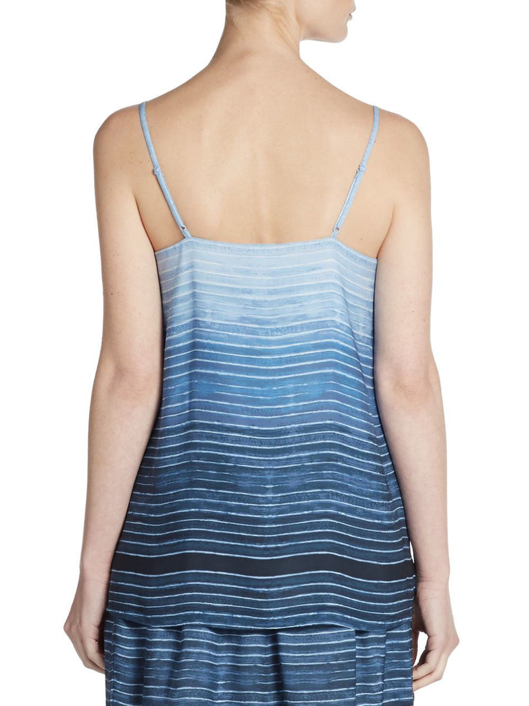Vince Ombre Silk Stripe Camisole Top, French Blue