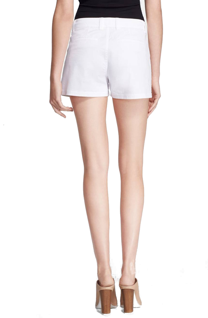 Vince Stretch Cotton Patch Pocket Shorts, White