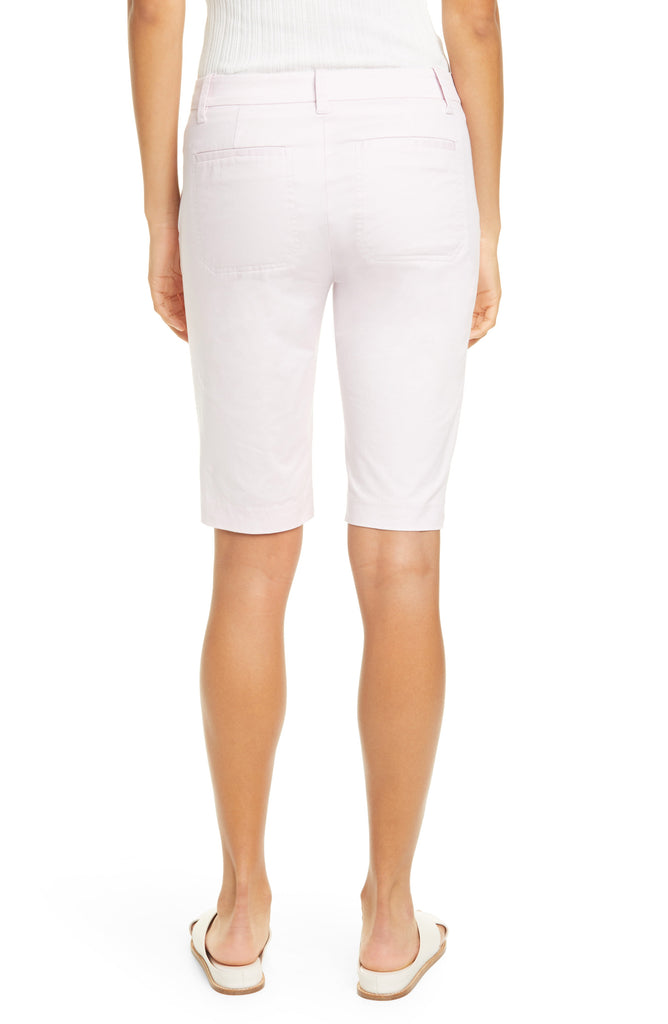 Vince Cotton Blend Bermuda Shorts, Casa Rosa Pink