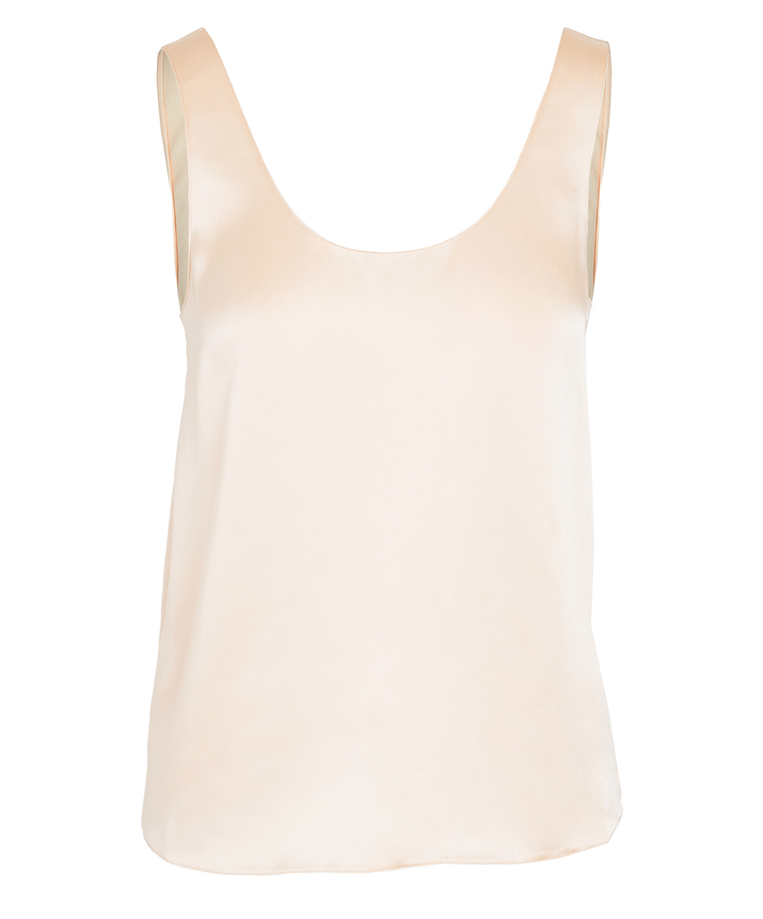 Vince Silk Satin Tank Top, Lychee