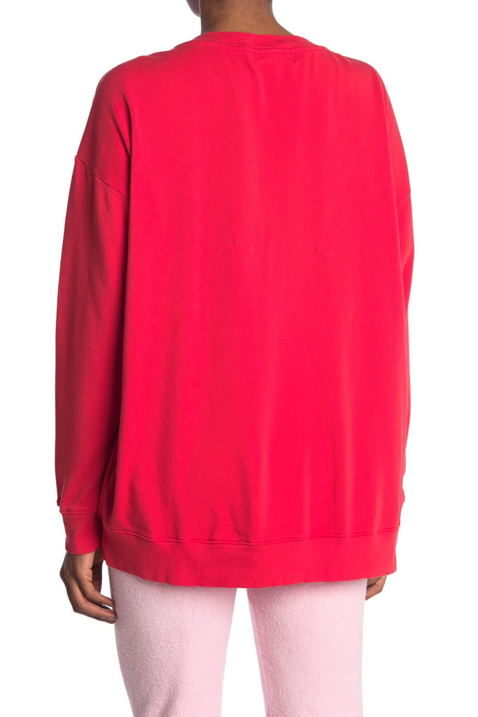 Wildfox Roadtrip Lovelace Pullover Sweatshirt, Tango Red/Pink