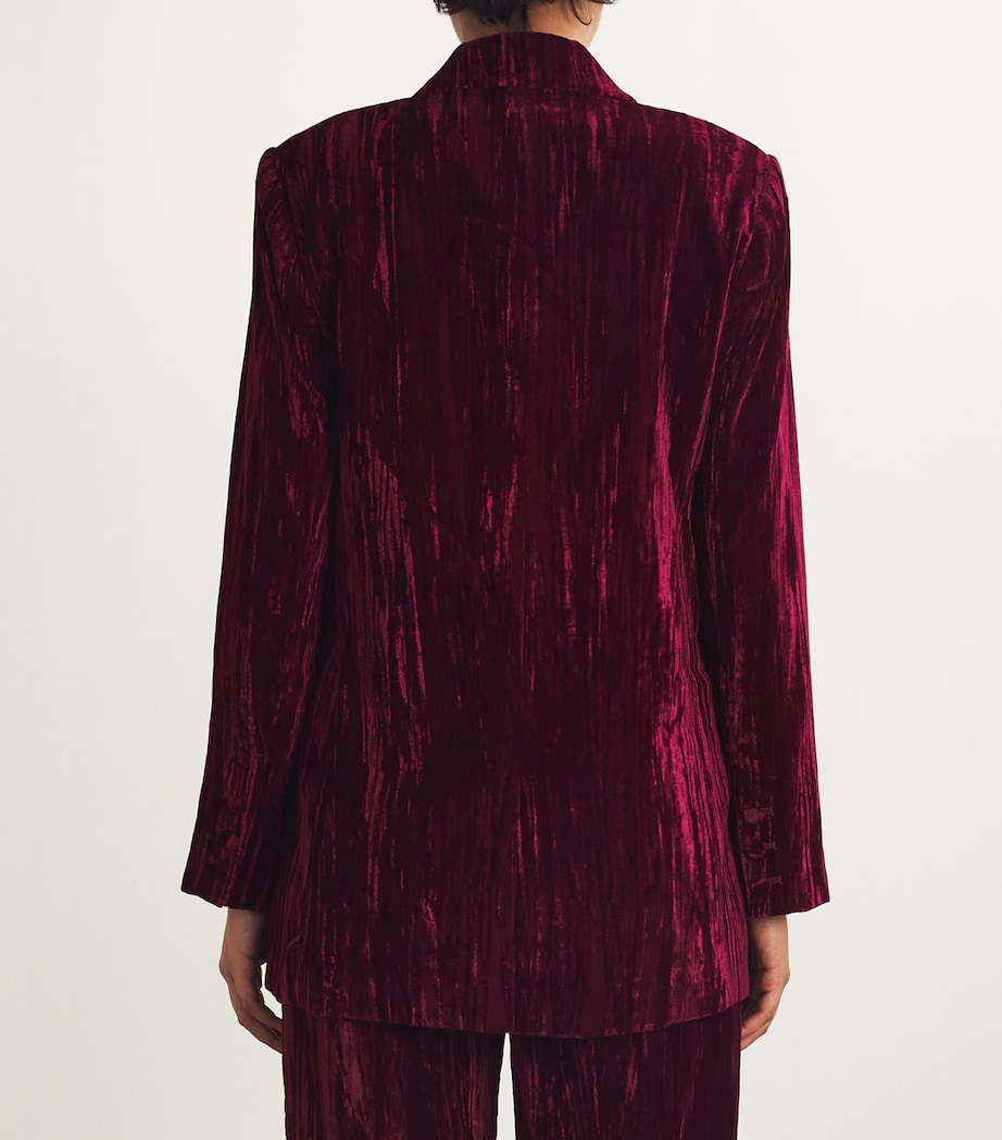 L'Agence Velvet Aimee Blazer Dark Port - view 4