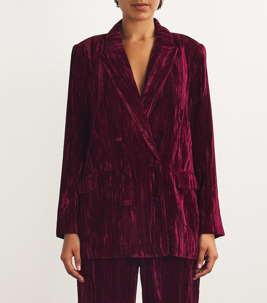 L'Agence Velvet Aimee Blazer Dark Port - view 3