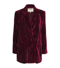 L'Agence Velvet Aimee Oversized Blazer Dark Port - front on model