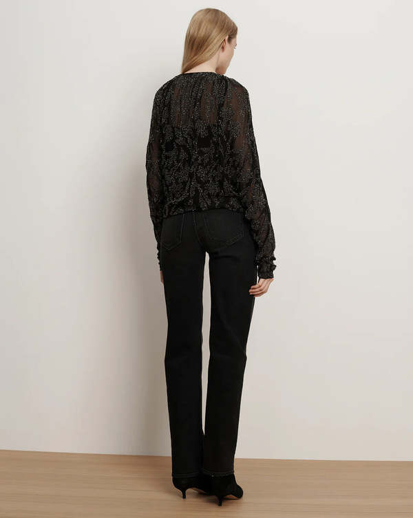Veronica Beard Marlena Beaded Blouse Black - view 2