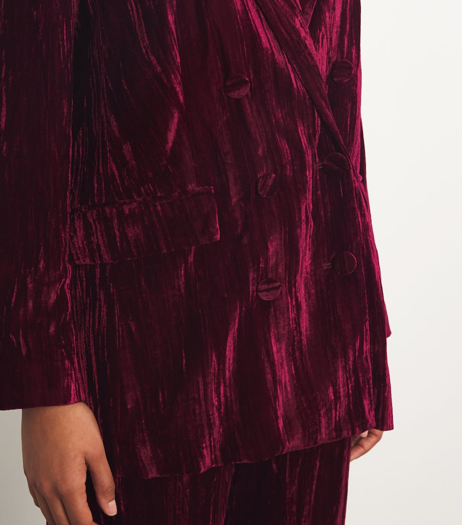 L'Agence Velvet Aimee Blazer Dark Port - view 6