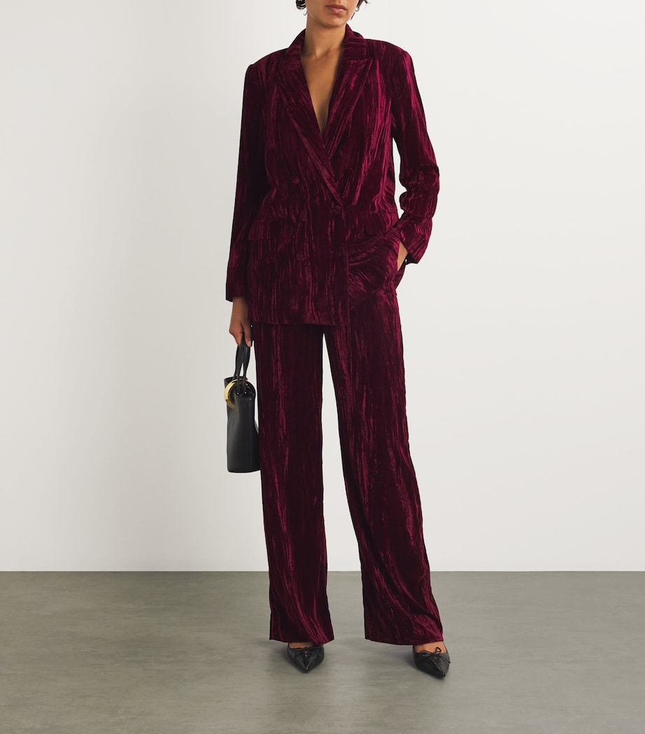 L'Agence Velvet Aimee Blazer Dark Port - view 2
