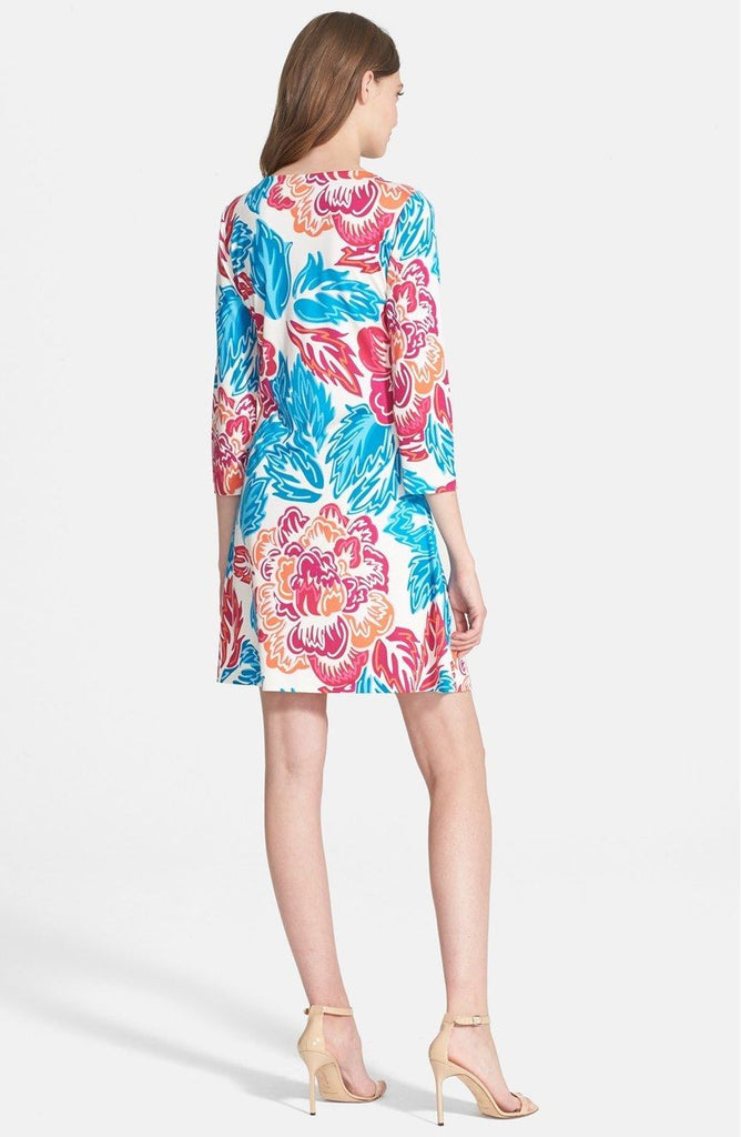 DVF 'Kaden' Silk Jersey Tunic Dress, Giant Floral Multi