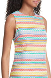 Alice + Olivia Coley Embroidered Sleeveless A-Line Dress, Multi